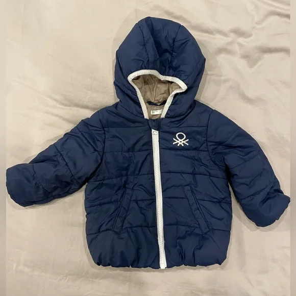 Benetton Baby Navy Blue Jacket 9-12 months - Picture 1 of 4